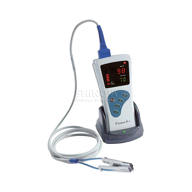 มือถือการวินิจฉัยทางการแพทย์ SpO2 + Pr จอแสดงผล LED Pulse Oximeter